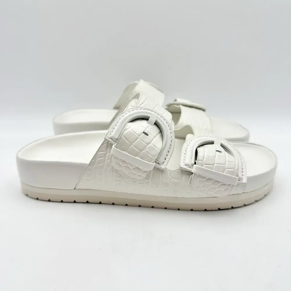 Vince Womens Glyn Sandals US 5 M EU 35 White Leather EUC